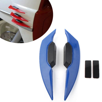 Universal Blue Motorcycle Fairing Winglets Side Spoiler Deflectors