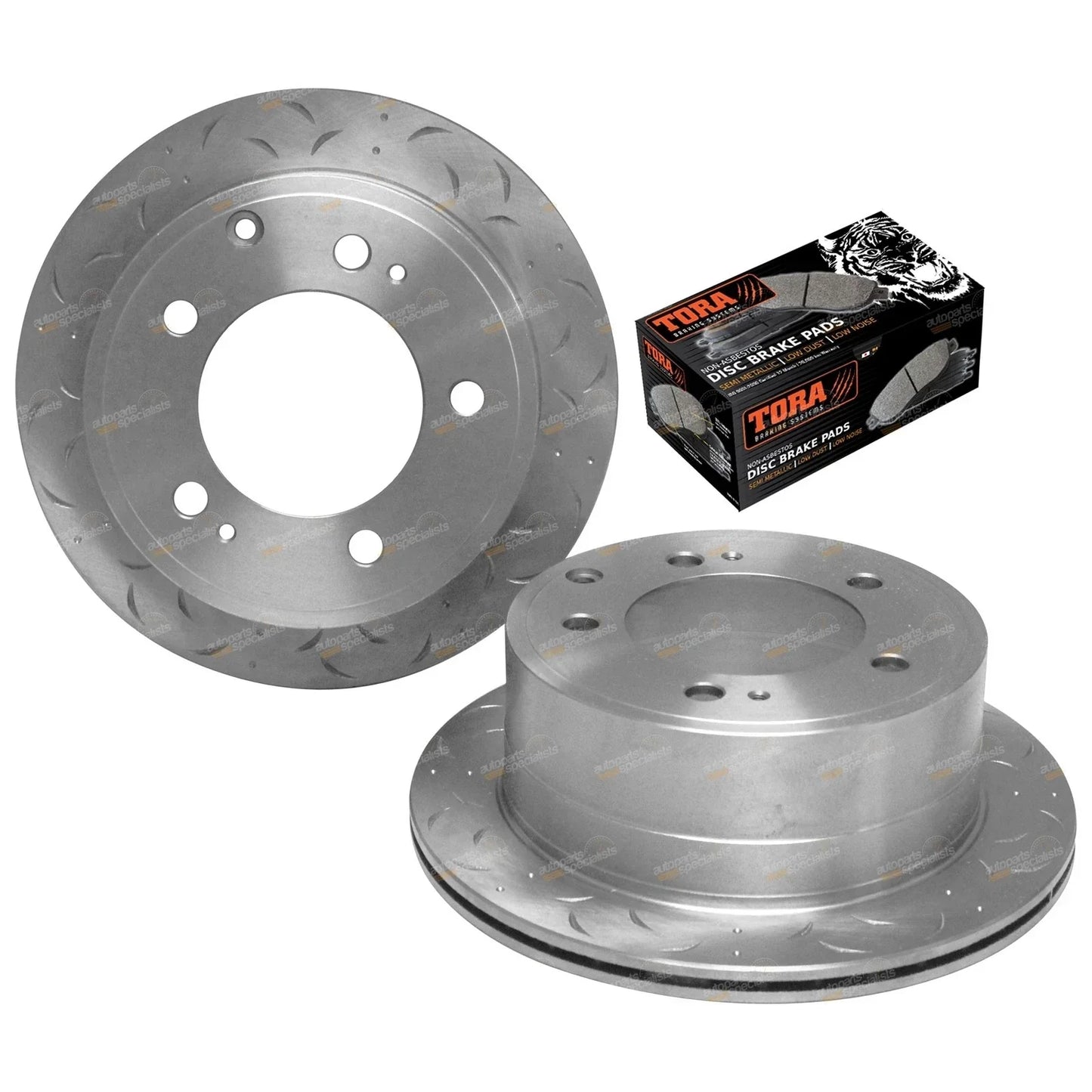 2 x Rear Disc Rotors + Brake Pads for Landcruiser VDJ76 VDJ78 VDJ79 (2007–2013)