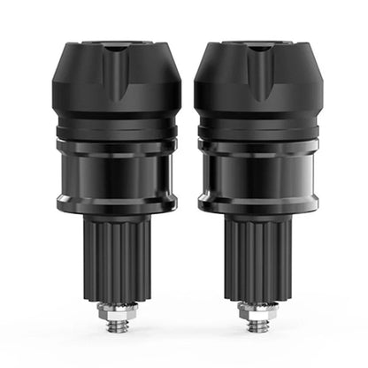 CNC Aluminum Handlebar Grips Bar End Cap Plugs for Motorcycle ATV Black