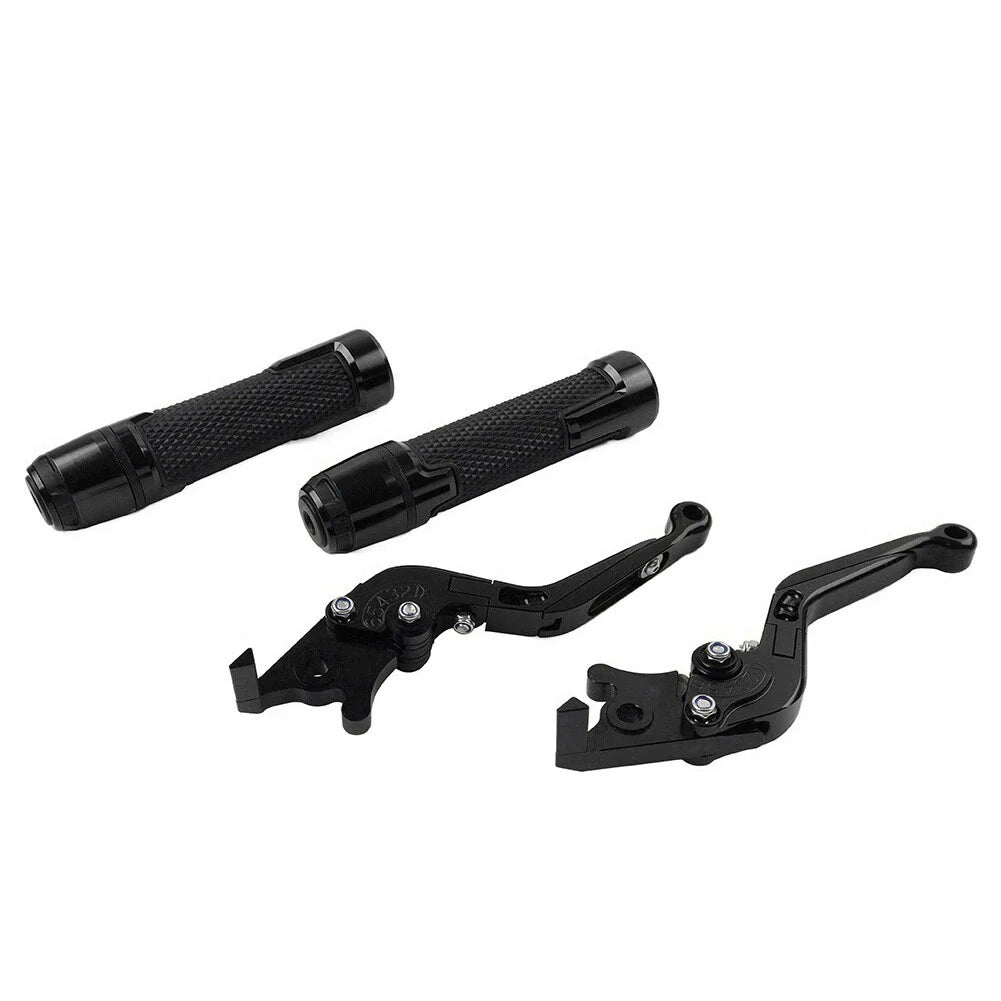 Black Brake Clutch Lever Grip Set for Yamaha FJR XJR 1300 (2001-2008)