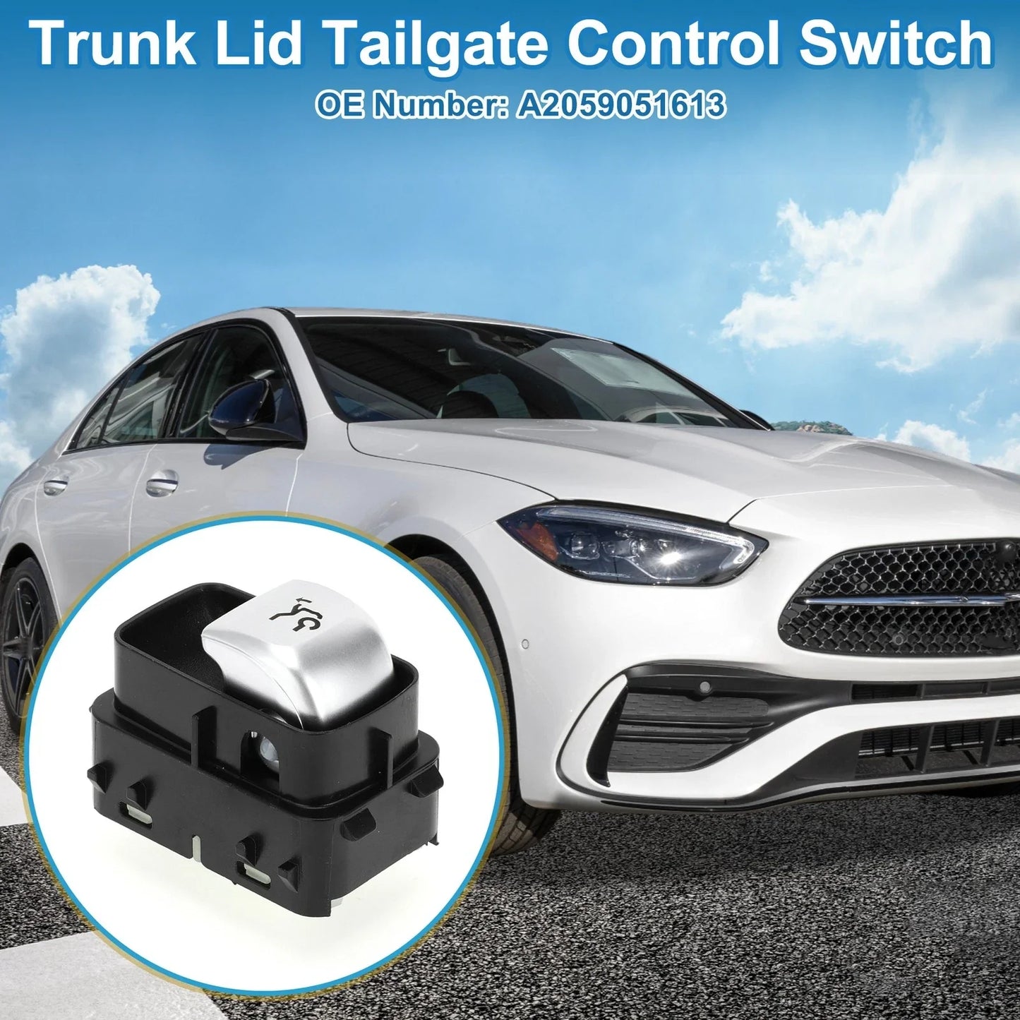 Trunk Release Switch for Mercedes-Benz C180 2017-2018 Black