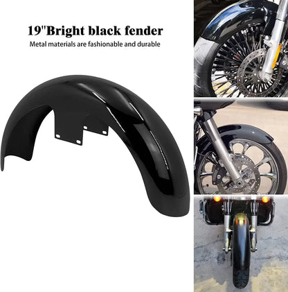 19'' Wrap Front Fender Mud Guard for Harley Touring (2014-2021)