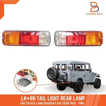 LH+RH Tail Lights for Toyota Land Cruiser FJ40 FJ45 HJ47 (1963-1986)