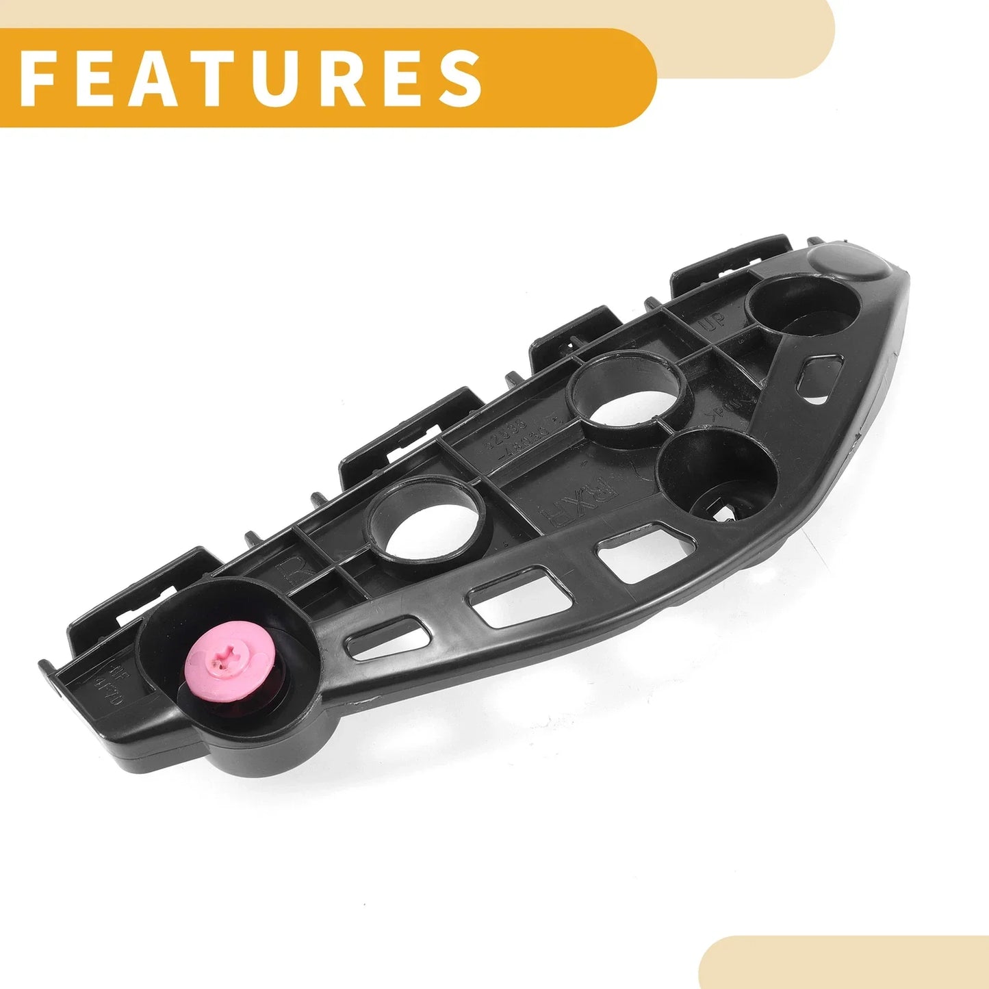 RH Front Bumper Support Bracket for Lexus RX350 (2013-2015) 1 x Black ABS