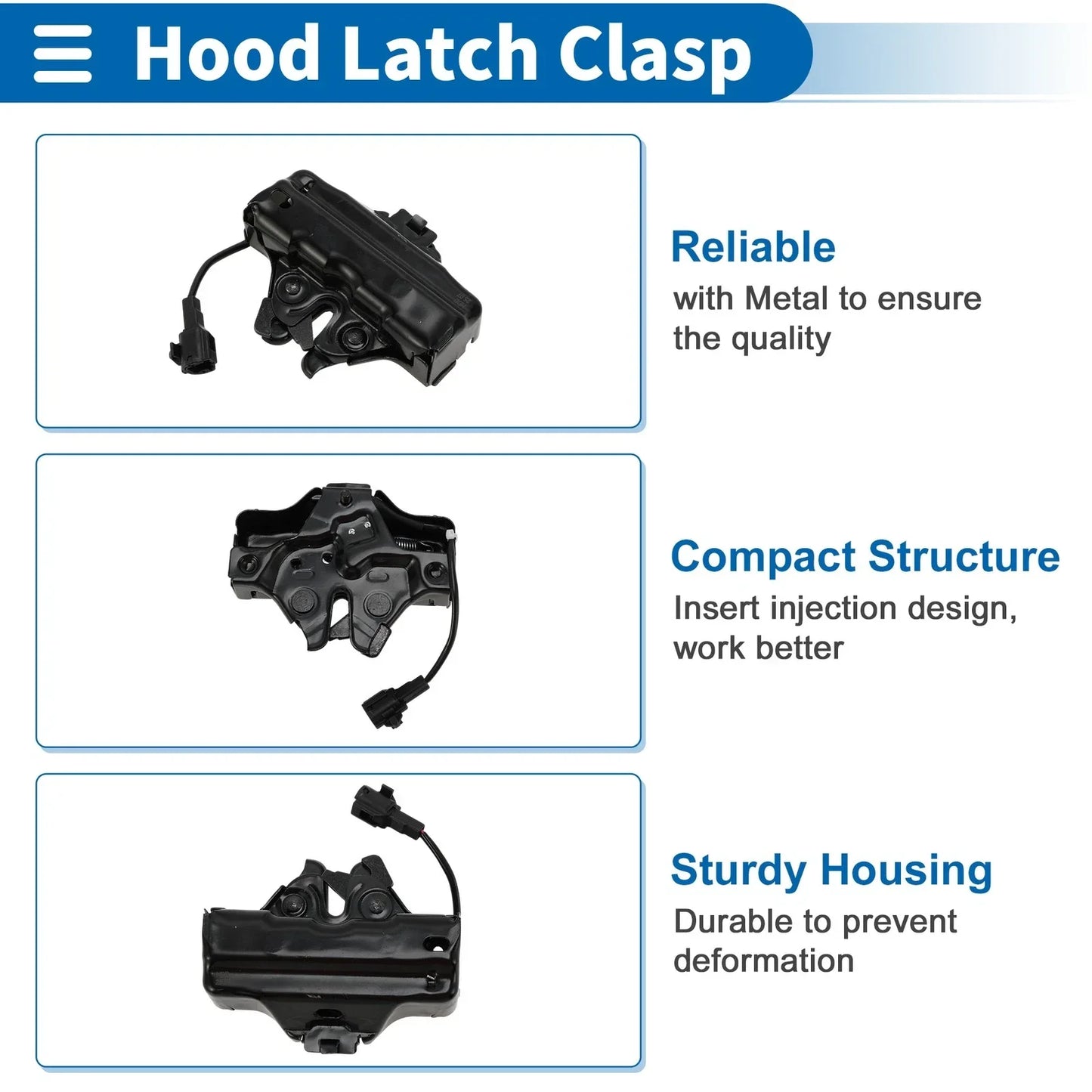 Hood Latch Assembly for Toyota Sequoia (2008-2021) - 1 x Durable Replacement