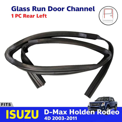 Glass Run Door Channel Rubber Rear Left Fits Isuzu D-Max TFR 4D Pickup 2003-11