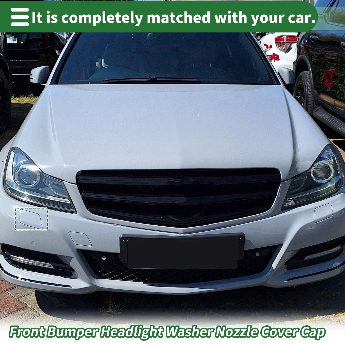 Bumper Headlight Washer Nozzle Cover for Mercedes-Benz (2010-2015)