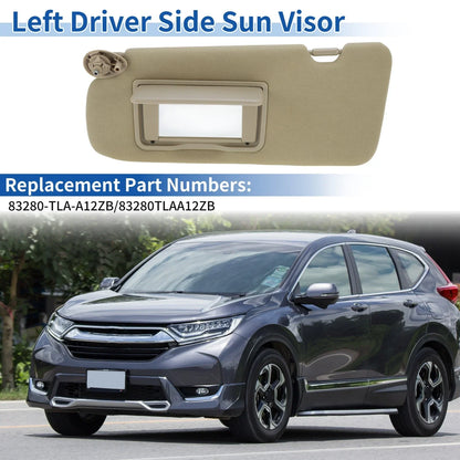 Left Side Sun Visor for Honda CR-V (2017-2019) Beige 1 x Piece