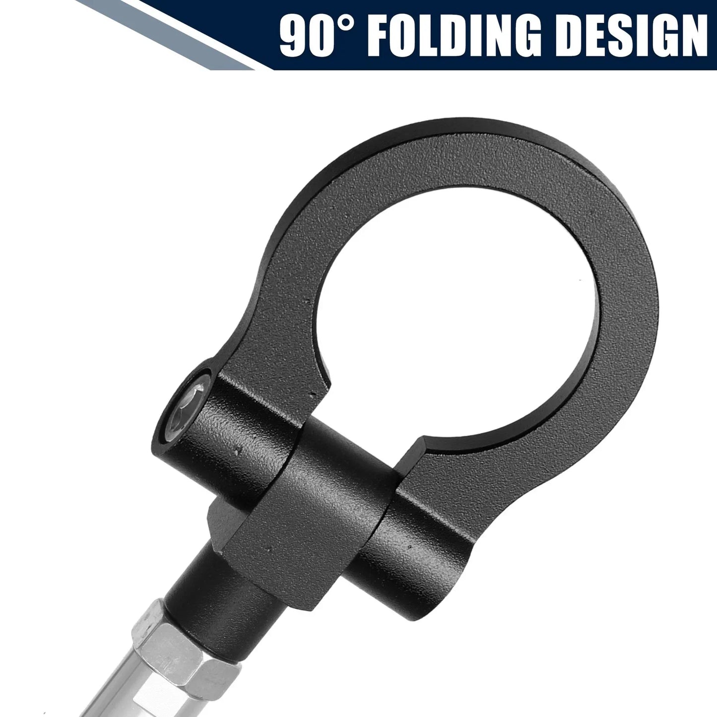 Black Round Front Rear Bumper Trailer Ring Eye Towing for Honda Fit (2009-2013)
