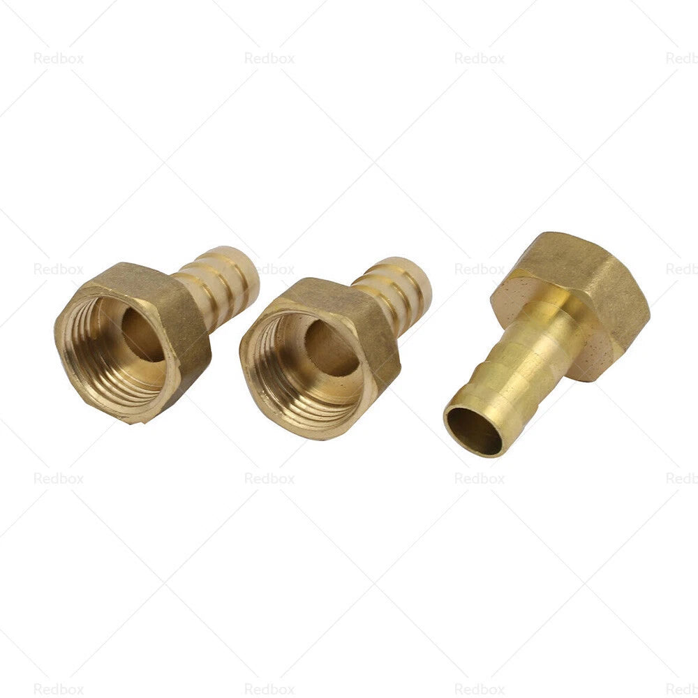 3 x 1/2" BSP Female Thread to 12mm Hose Brass Barb Coupler Connector