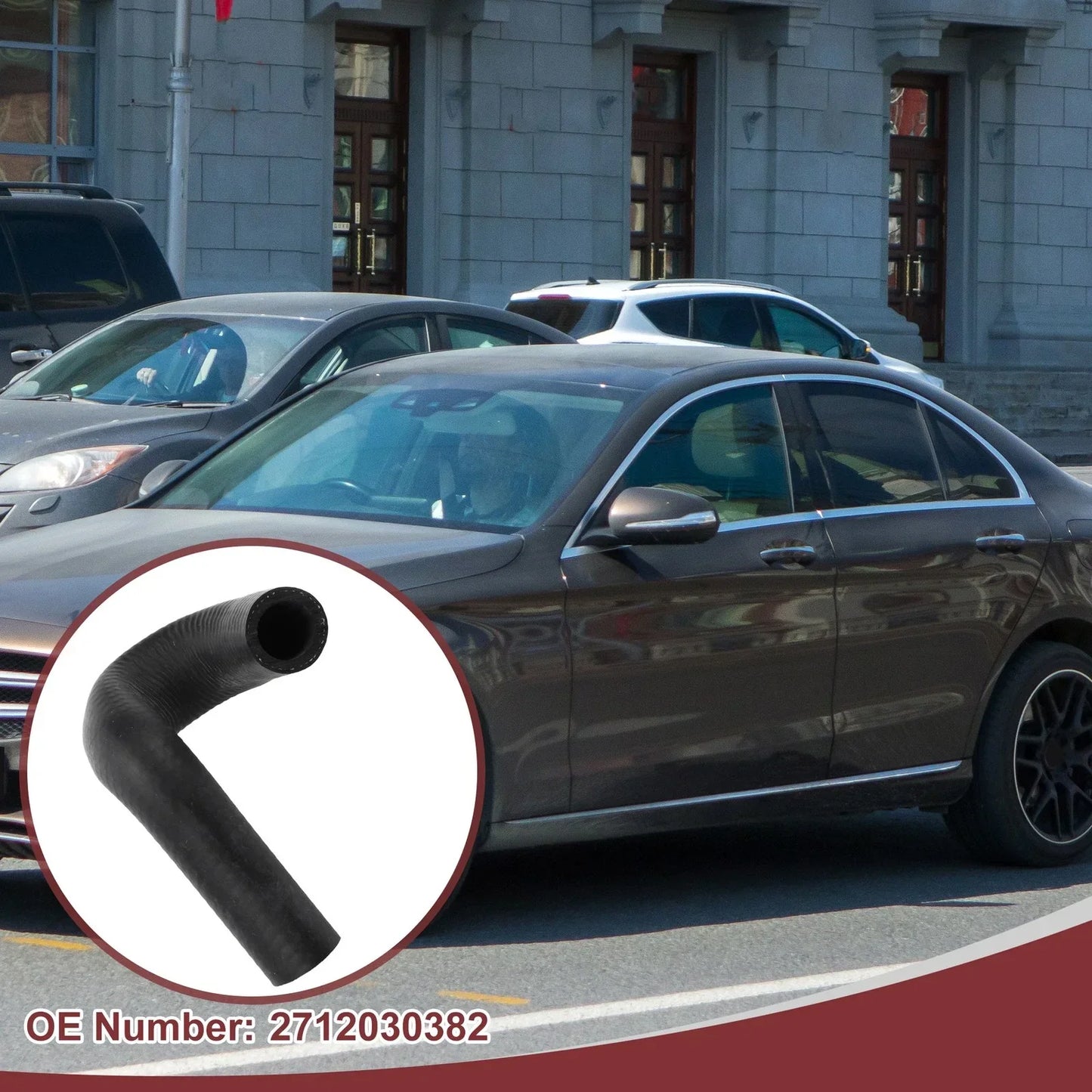 Heater Hose for Mercedes Benz C250 SLK250 2012-2015 2 x Rubber