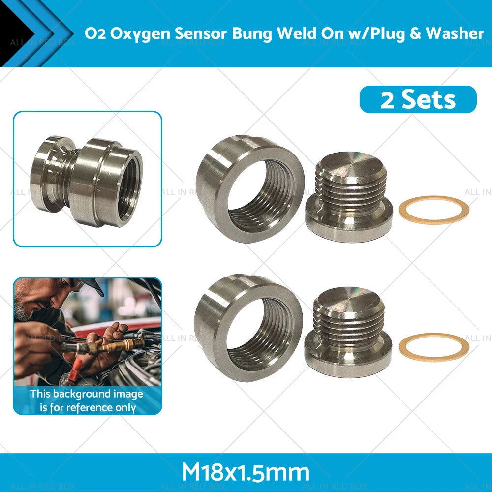 O2 Oxygen Sensor Bungs w/Plug & Washer M18x1.5mm for Car Model