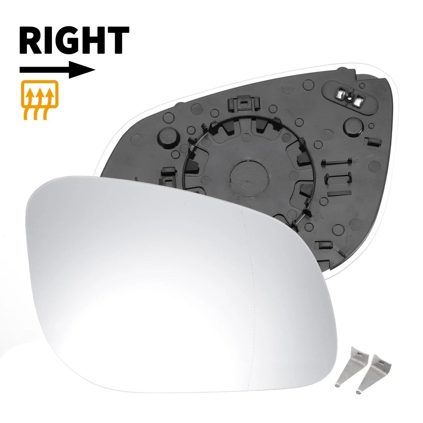 Right Side Heated White Mirror Glass for Porsche Cayenne (2002-2007)