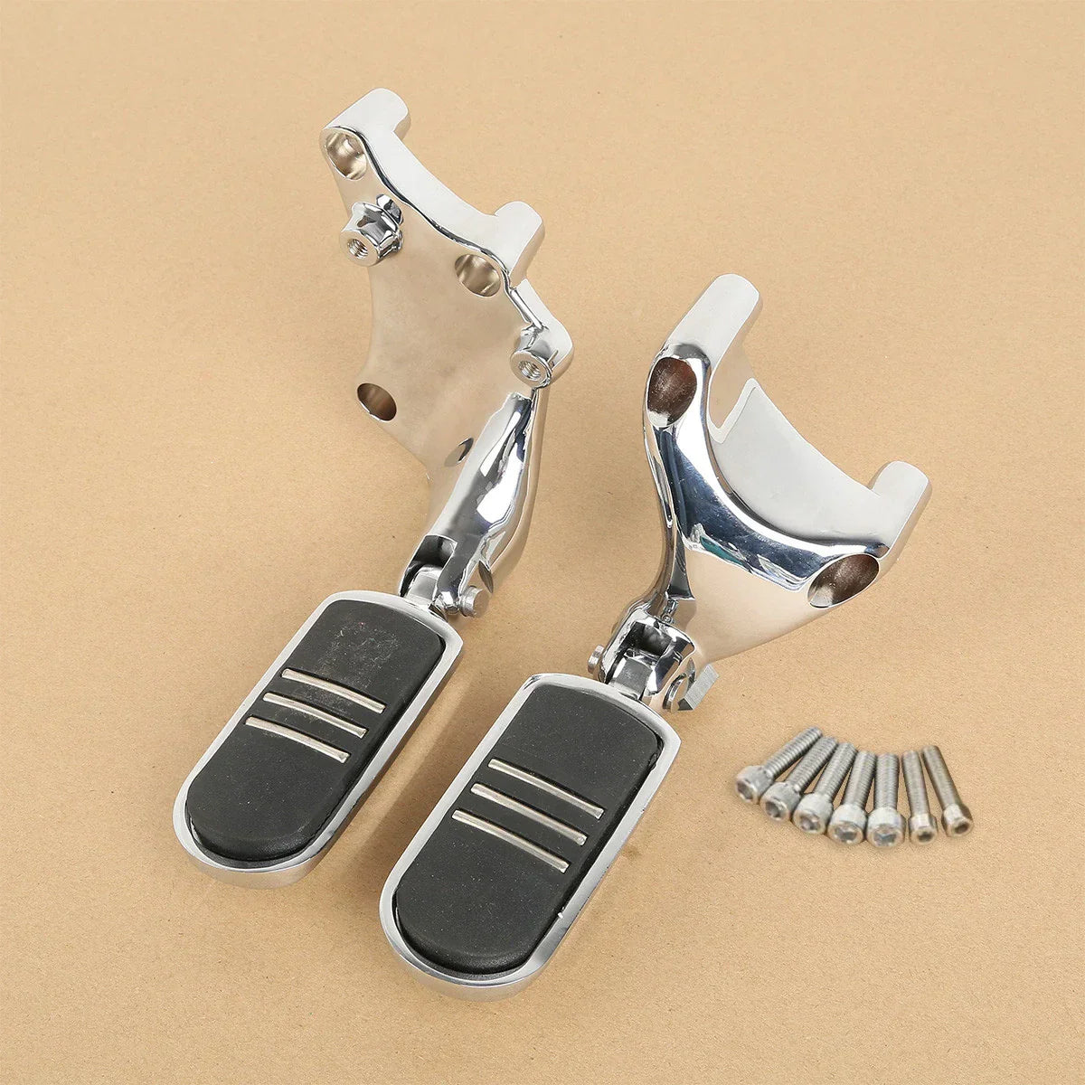 Chrome Passenger Foot Pegs Mount for Harley Sportster XL 883 1200 (2014-2022)