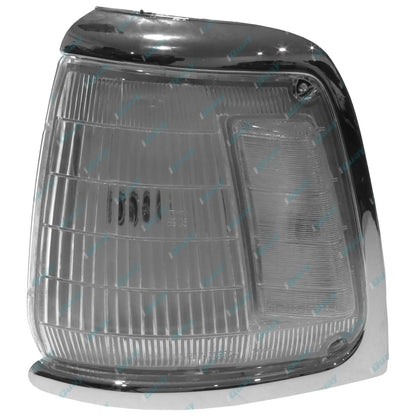 LH Chrome Corner Light W/ Clear Hump for Toyota Hilux LN85 RN85 4cyl 2.4L 91-97