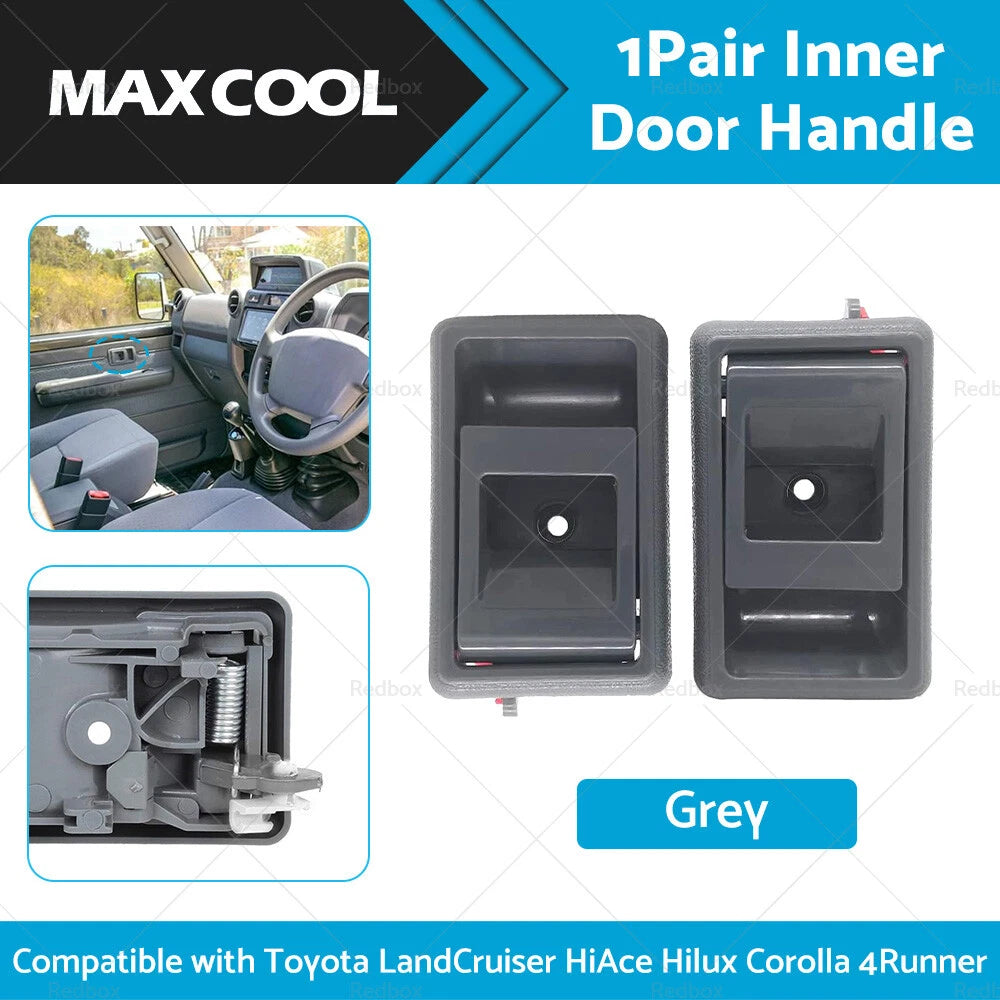 Grey Inner Door Handle Pair for Toyota Landcruiser (75-79)