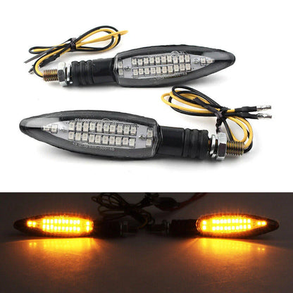 LED Turn Signal Indicators  Amber Lamps for Universal Motorcycle