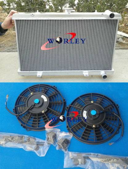 Alloy Radiator + Fan for Nissan Silvia S13 180SX 200SX CA18DET (1988-1994)