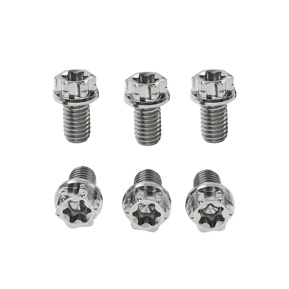 6 x M8x10mm Titanium Torx Head Flange Screws for Motorcycle Bike