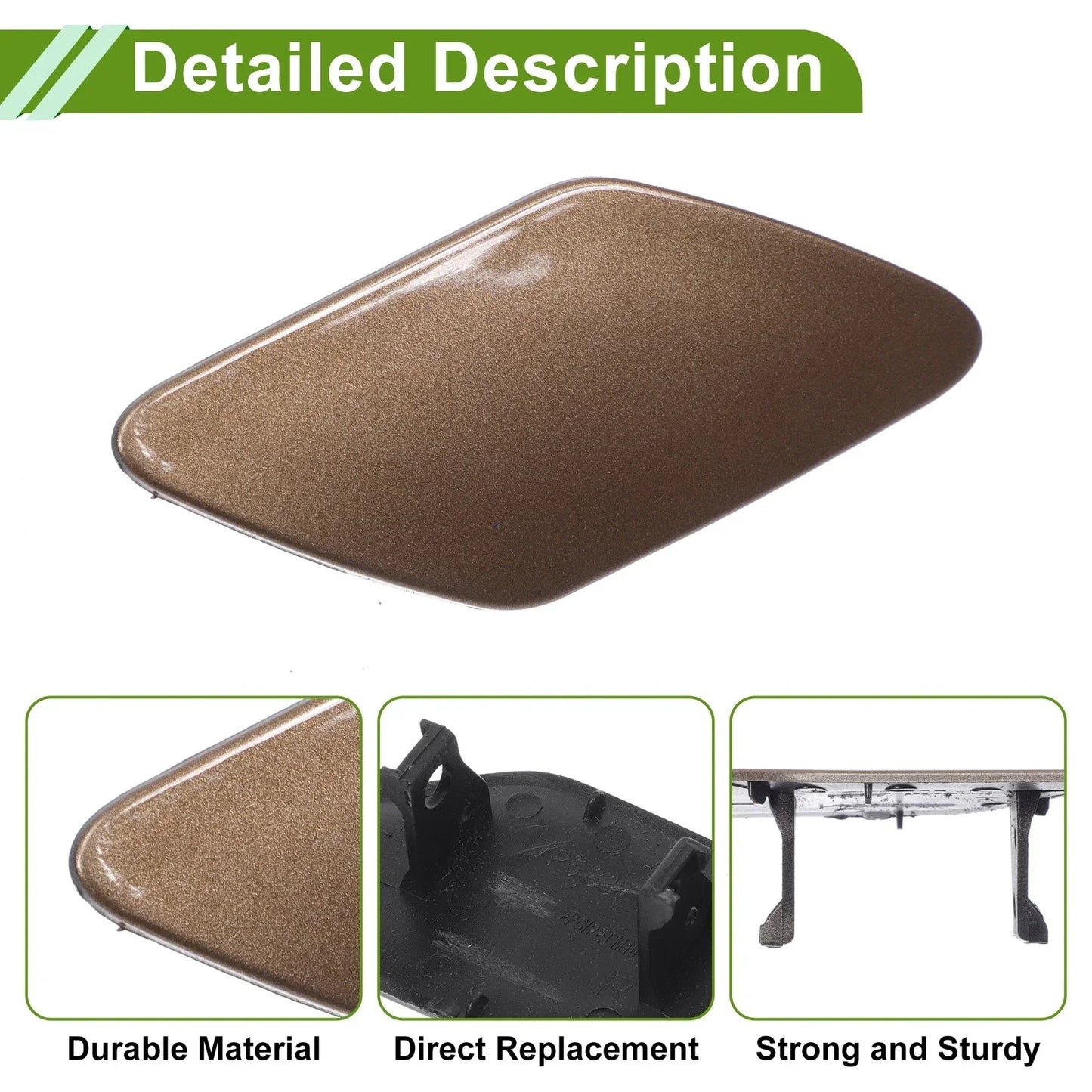 Washer Nozzle Cover Cap for Porsche Cayenne 2011-2014 (2 x Brown)
