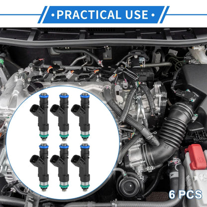 Fuel Injector 3.7L for Dodge Ram 1500 (2004-2010) - 6 x Black Injectors