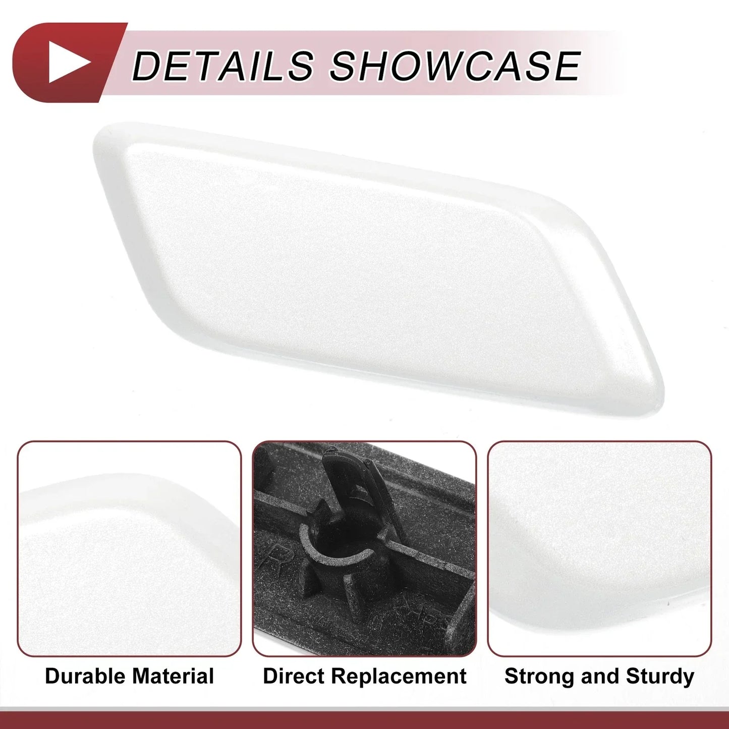 Front Left Headlight Washer Nozzle Cap for Lexus RX350 (2013-2015) White