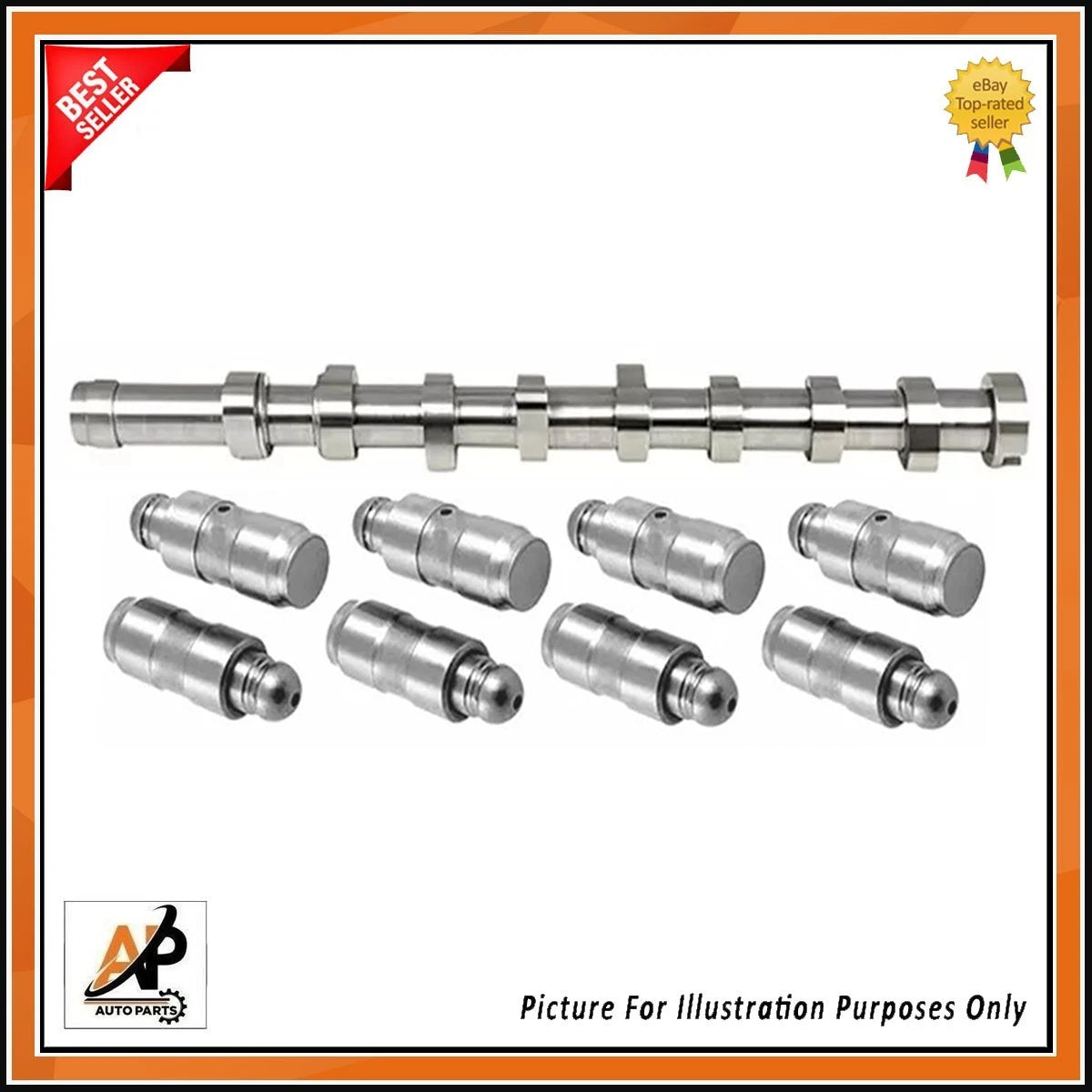Camshaft and Lifters 8 Piece Replacement Set for Ford Focus 1.5 TDCi (2015–2019)