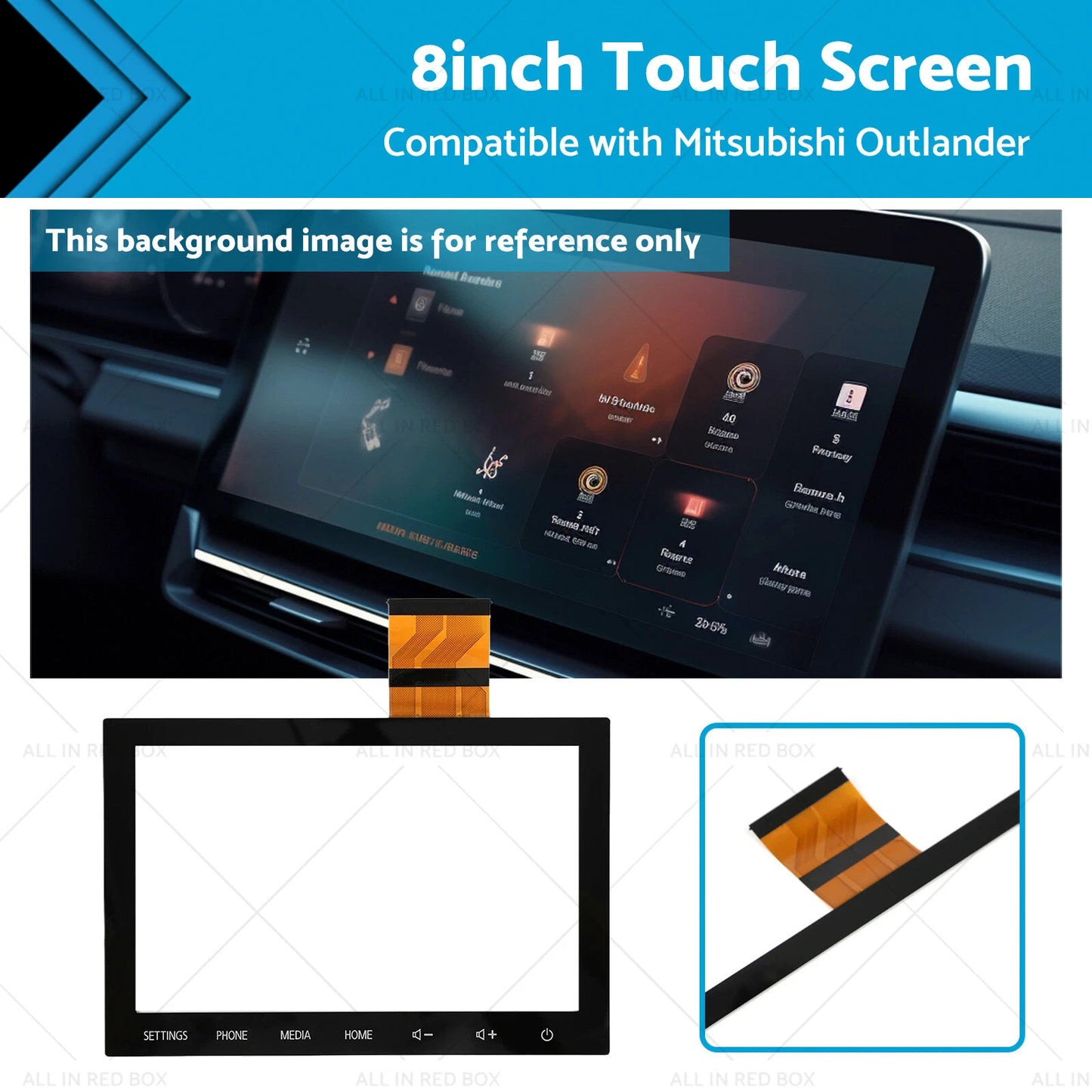 8" Touch Screen for Mitsubishi Outlander (2020-2022)