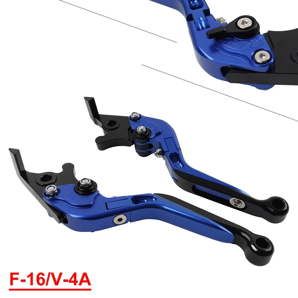 CNC Blue Extendable Brake Clutch Levers for Yamaha FZ07 FZ09 MT07 MT09 XSR900 (2015-2023)