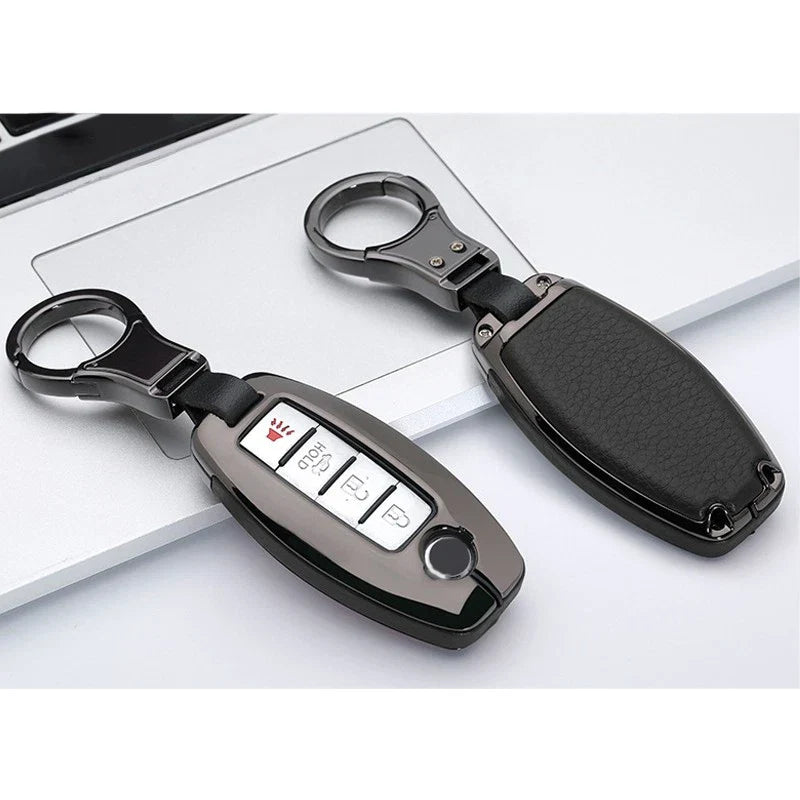 Leather Car Remote Control Key Case Cover for Nissan Infiniti