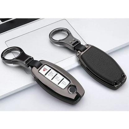 Leather Car Remote Control Key Case Cover for Nissan Infiniti