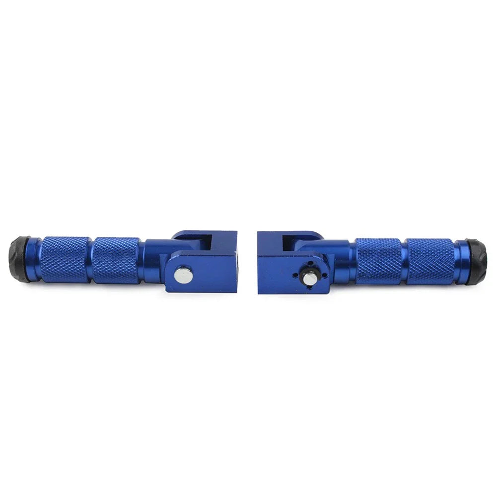 8mm Folding Footpegs for Electric Motor Bicycle ATV Blue