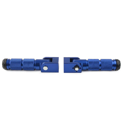 8mm Folding Footpegs for Electric Motor Bicycle ATV Blue