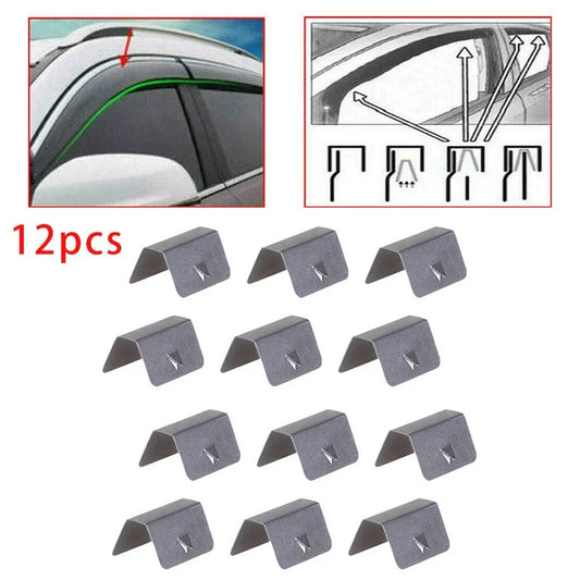 12 x Channel Rain Wind Deflector Clips for HEKO SNED G3