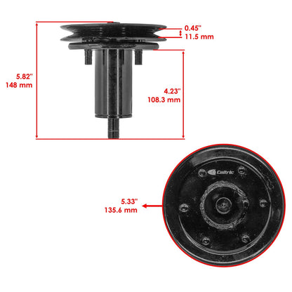Deck Spindle Assembly with Pulley for Gravely ZTX52 ZT XL52 (2000–2010)