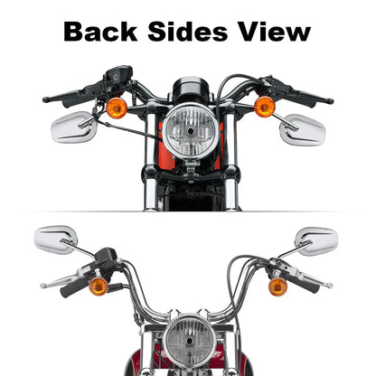 Chrome Rear View Mirrors for Harley Davidson Touring Road King Electra Glide (2009-2023)