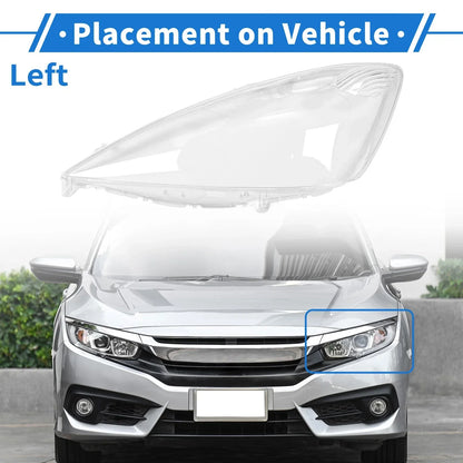 Car Front Left Headlight Lens Cover for Honda Fit (2009-2010)