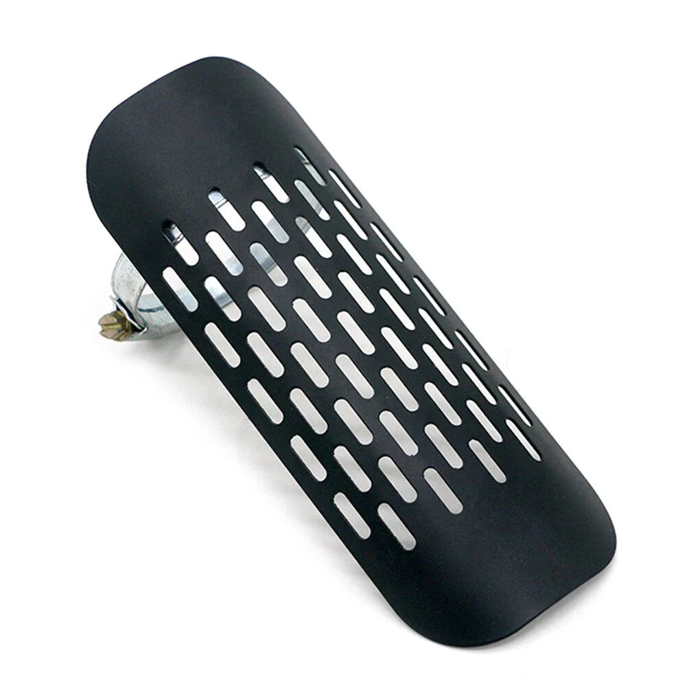 Universal Motorcycle Black Exhaust Muffler Pipe Heat Shield Cover (Fits All)