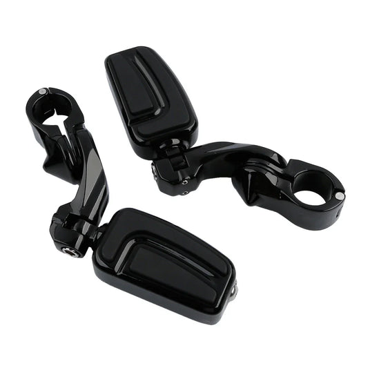 1.25" 32mm Highway Short Angled Mount Foot Pegs for Harley Softail Deluxe