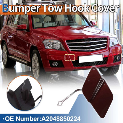 Front Car Bumper Tow Hook Cover for Mercedes-Benz GLK350 (2010-2015) Red