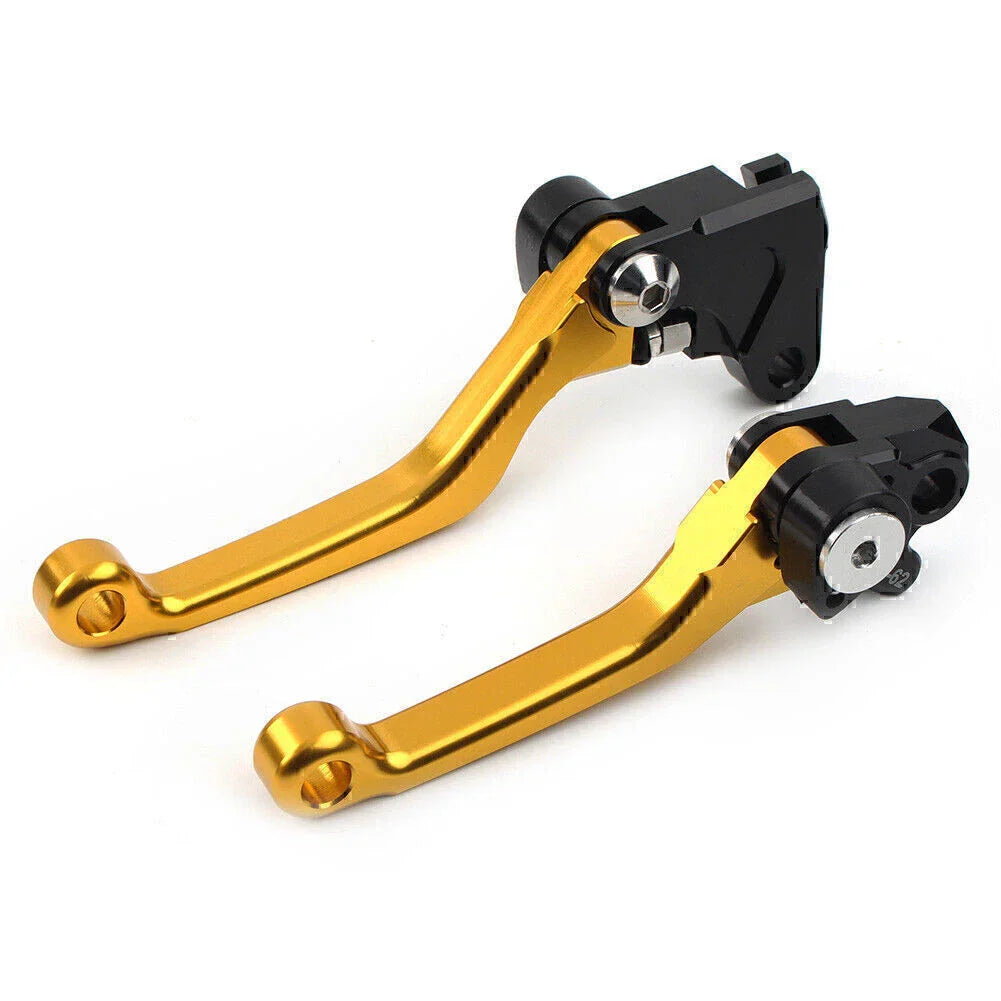 Gold Pivot Brake Clutch Levers for YAMAHA WR 250F WR 450F (2001-2016)