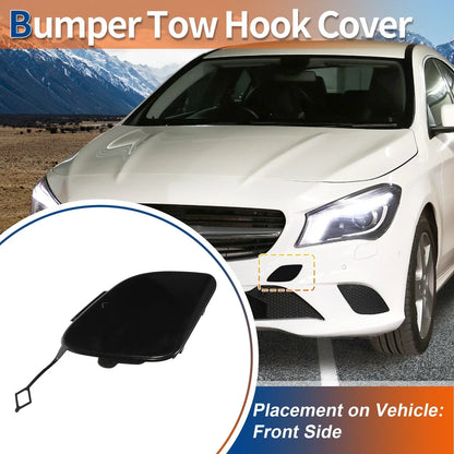 Front Car Bumper Tow Hook Cover for Mercedes-Benz (2015-2023) Cosmos Black