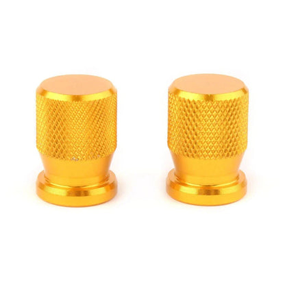 Gold Tire Valve Caps for Car Wheel Rim Dust Cover Ventil - Fits Various Models