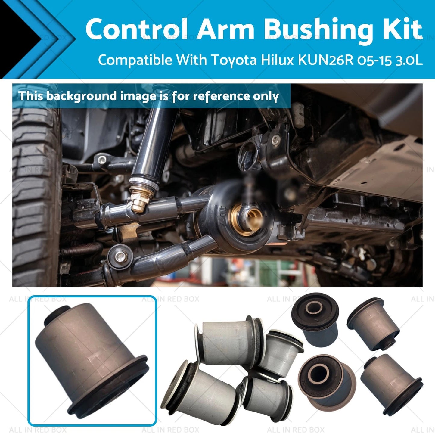 8 x Control Arm Bushings for Toyota Hilux KUN26R (2005-2015) 3.0L