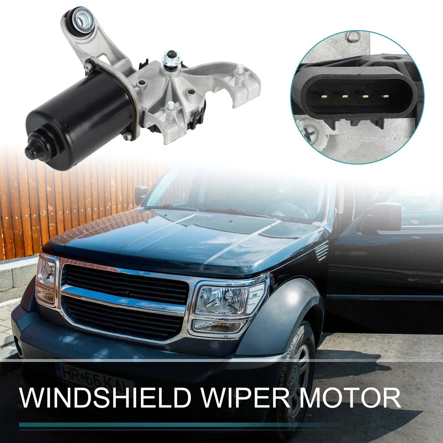 Windshield Wiper Motor for Dodge Nitro 2007-2011 (2 x No.68020720AA/68020720AB)