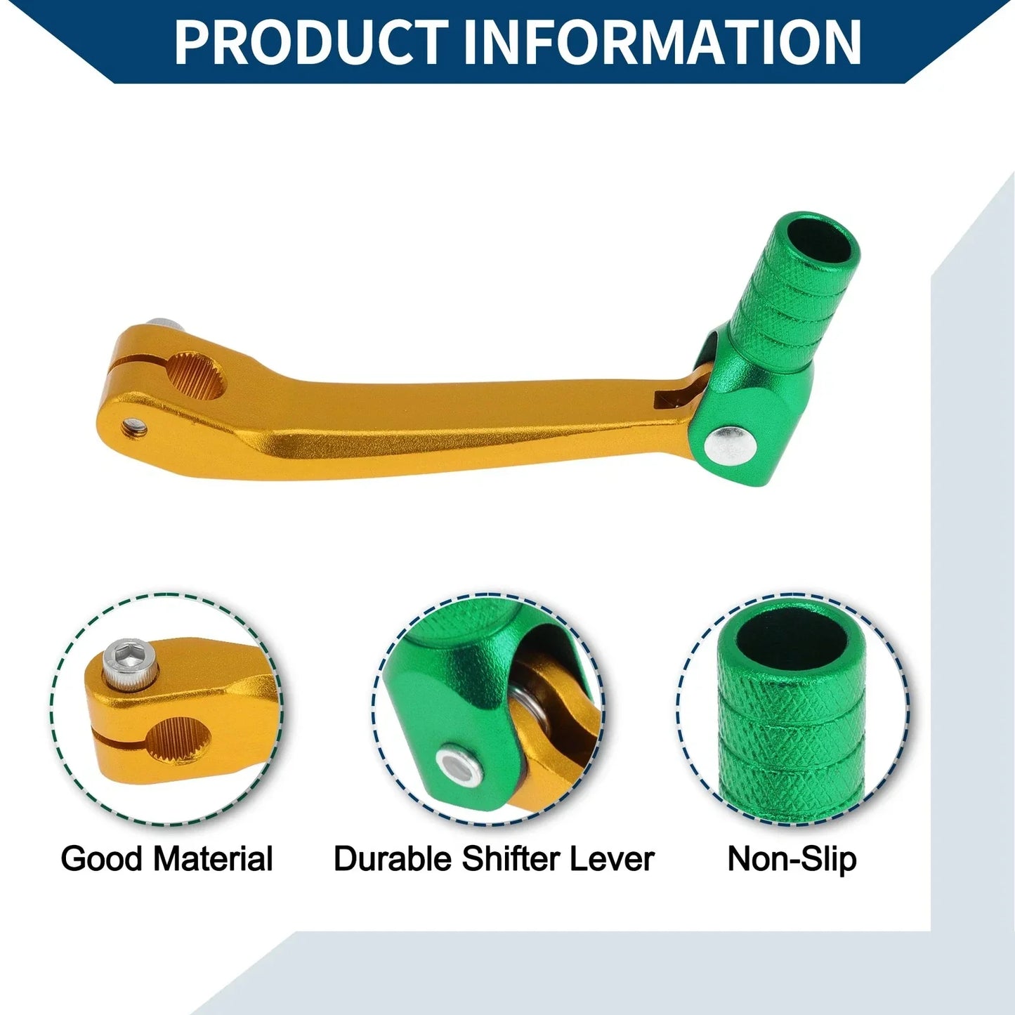 Folding Motorcycle Gear Shifter Lever for Honda CRF150F (2003-2017) Gold Green