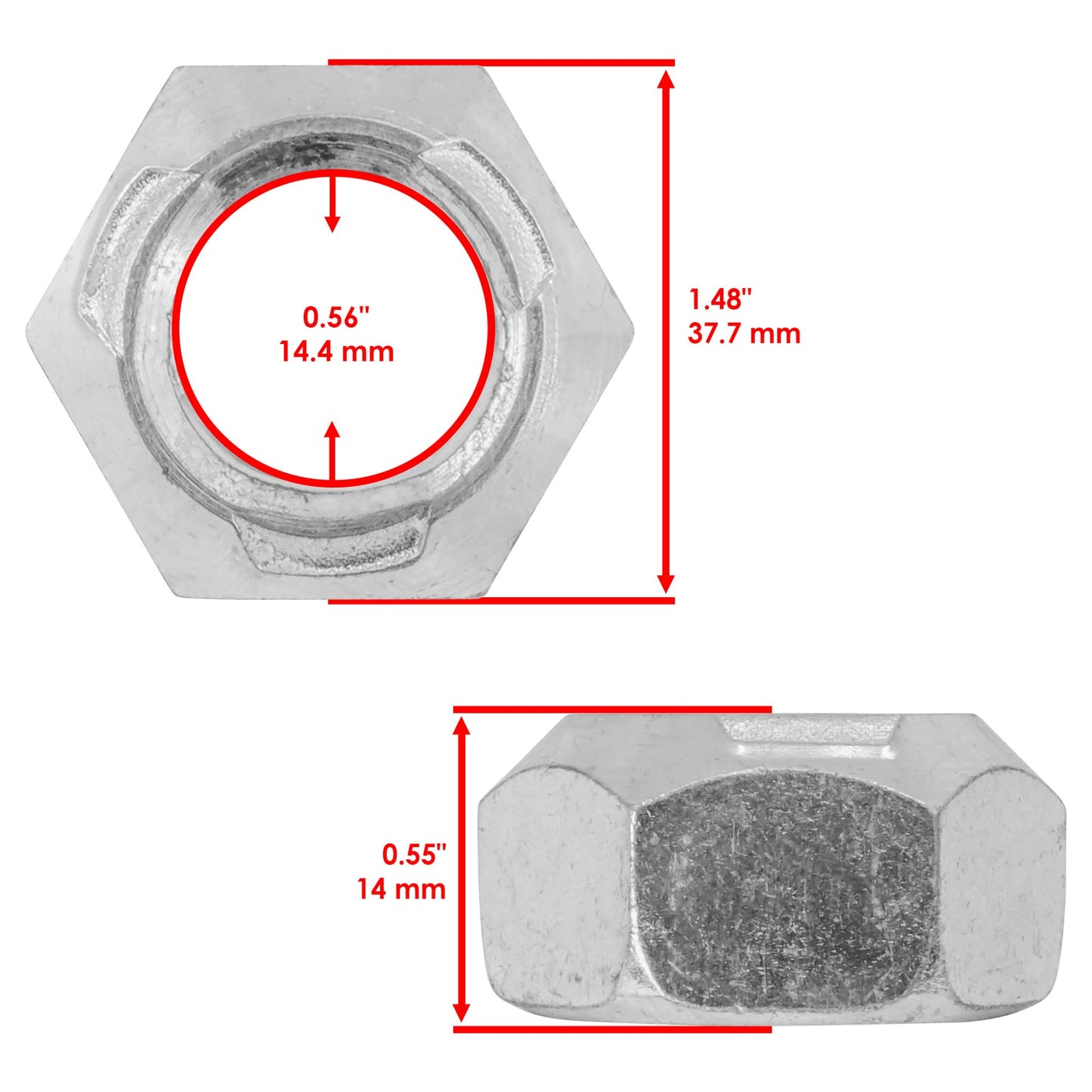Deck Blade and Nut Replacement for John Deere X300 X304 X310 X320 (2013–2018)