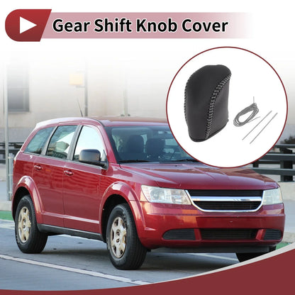 Car Gear Shift Knob Cover for Dodge Journey 2011-2020 Black Gray (2011-2020)