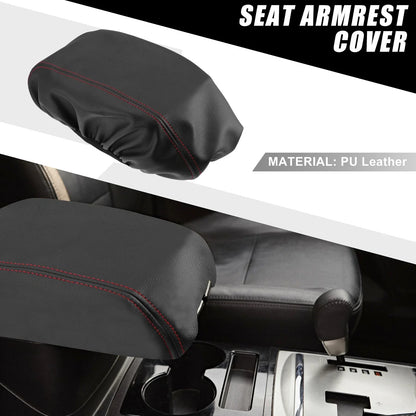 Dodge Durango Center Console Armrest Cover 2011-2021 Black with Red Stitches