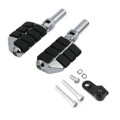 Chrome Rear Passenger Foot Pegs for Harley Softail Slim (2012-2017)